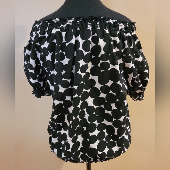 AHUVA COLLECTION Off The Shoulder Short Sleeve Blouse, Size Large - Picture 4 of 10